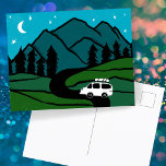 Carte Postale Montagnes Campervan Vanlife RV Moon<br><div class="desc">Découvrez cette superbe carte postale avec des dessins de montagnes et un camionnette. Ajoutez votre propre texte. Regardez ma boutique pour les papillons,  les oiseaux,  les caravanes,  le camping,  les randonnées,  les fleurs et bien plus !</div>