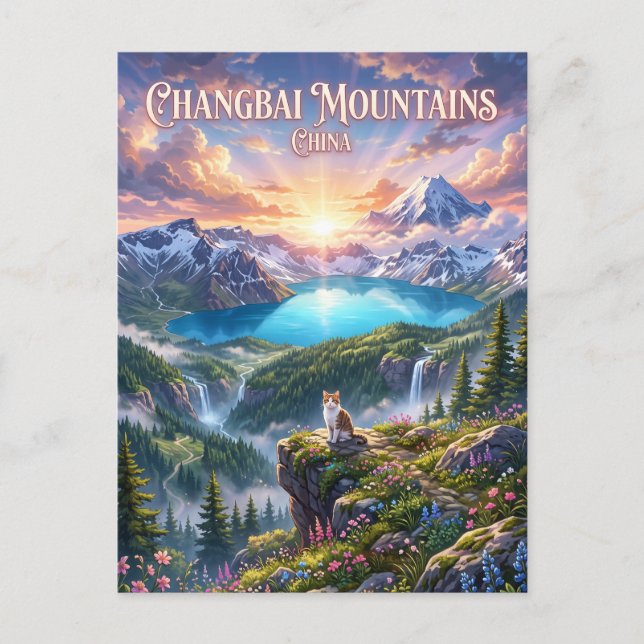 Carte Postale Montagnes Changbai Chine (Devant)