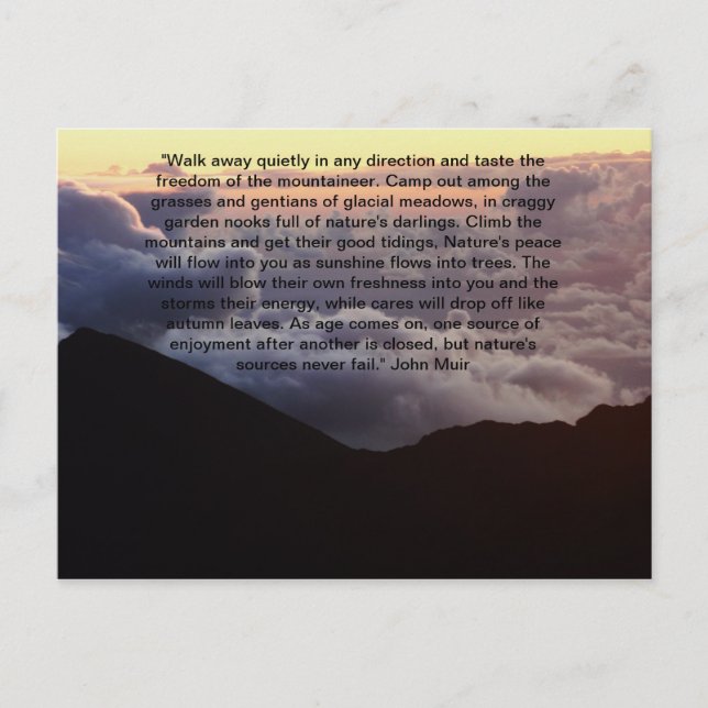 Carte Postale Montagnes dans les nuages (Devant)