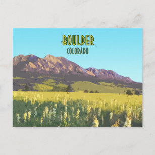 Carte Postale Montagnes de Boulder le Colorado Flatirons