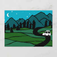 Montagnes de camping-car Vanlife RV Lune Étoiles