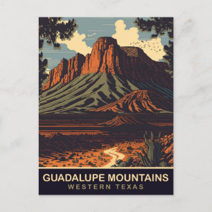 Carte Postale Montagnes de Guadalupe, Ouest du Texas, Voyage