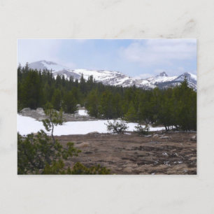 Carte Postale Montagnes de la Sierra Nevada et neige à Yosemite