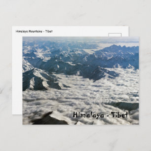 Carte Postale Montagnes de l'Himalaya sous les nuages - Tibet