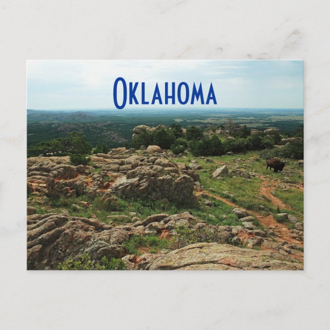 Carte Postale Montagnes de Wichita, Oklahoma (Devant)