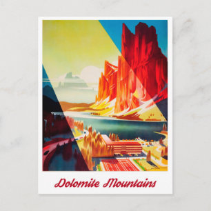 Carte Postale Montagnes Dolomitiques, Italie