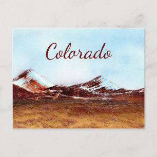 Carte Postale Montagnes du Colorado en couleur