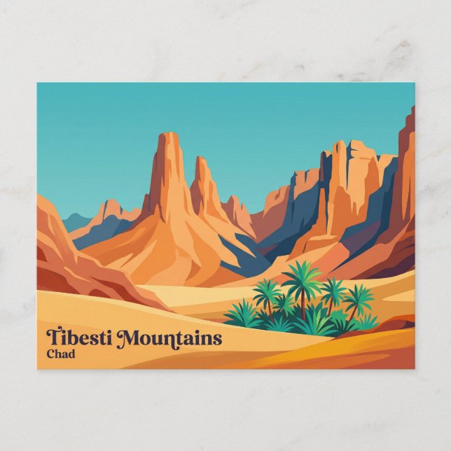 Carte Postale Montagnes du Tibesti Tchad (Devant)