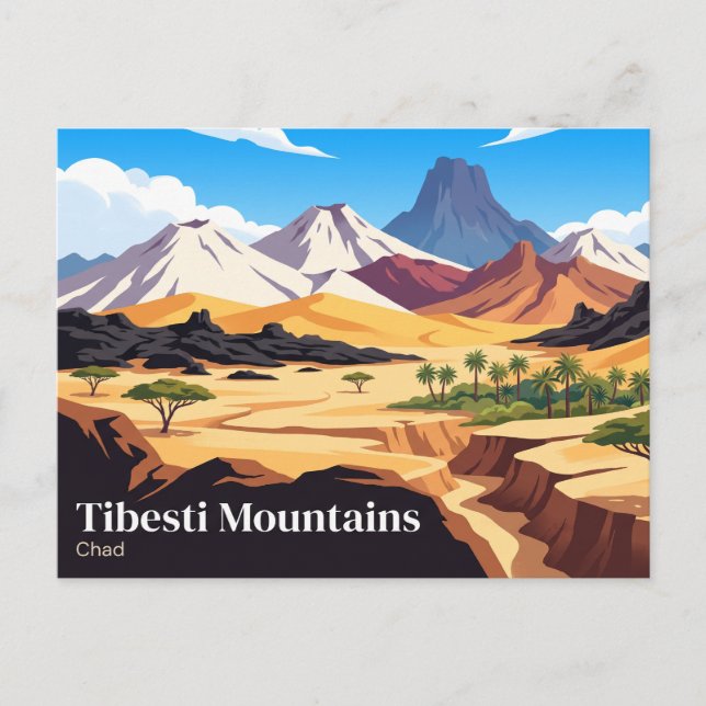 Carte Postale Montagnes du Tibesti Tchad (Devant)