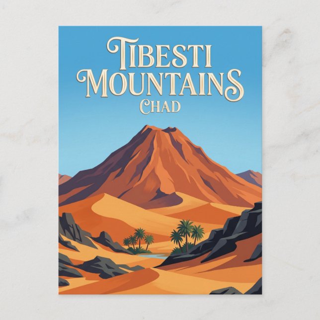 Carte Postale Montagnes du Tibesti Tchad (Devant)
