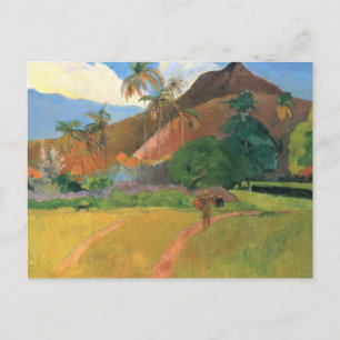 Carte Postale Montagnes en Tahiti - Paul Gauguin