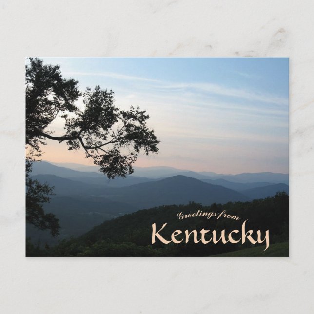 Carte Postale Montagnes et Campagne dans le Kentucky (Devant)