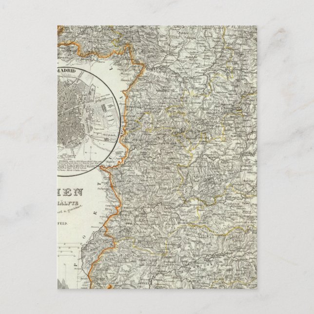 Carte Postale Montagnes et rivières de Madrid (Devant)