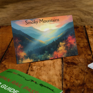 Carte Postale Montagnes fumées, personnalisable