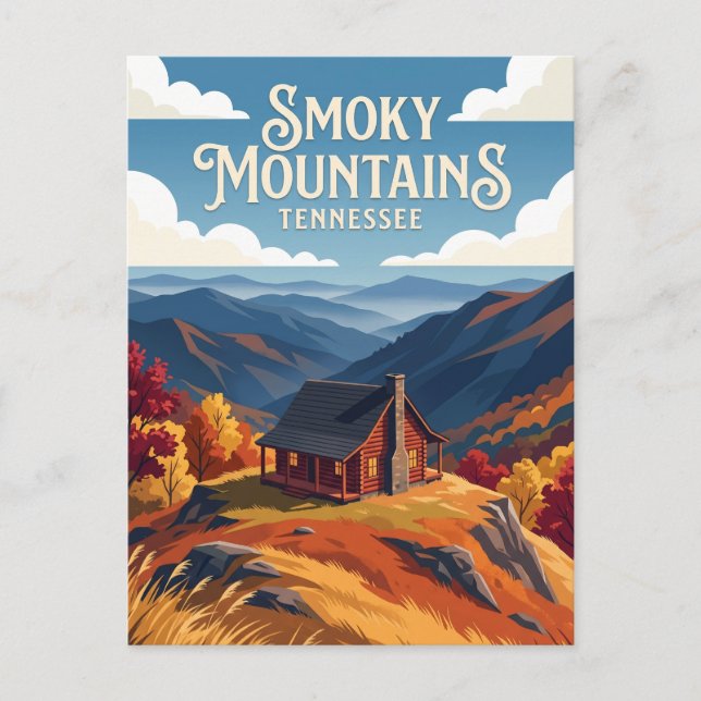 Carte Postale Montagnes fumées USA (Devant)