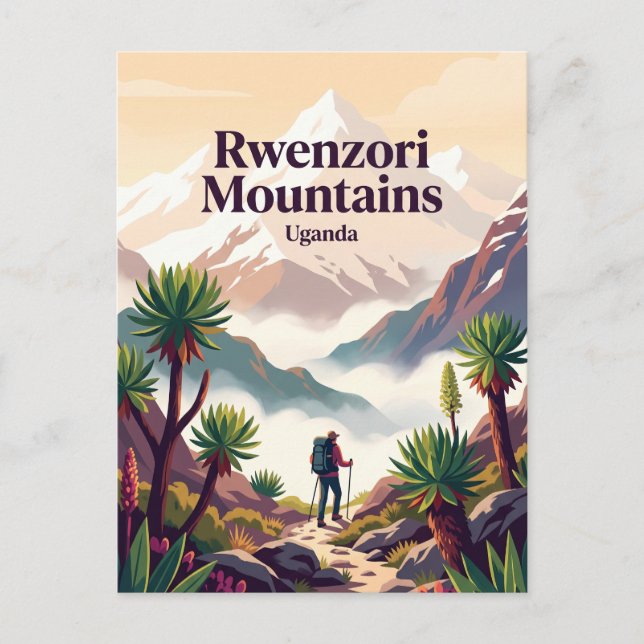 Carte Postale Montagnes Rwenzori Ouganda (Devant)