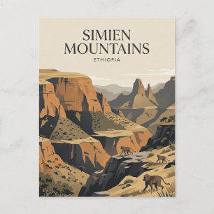 Carte Postale Montagnes Simien Éthiopie