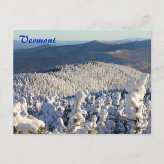Carte Postale Montagnes vertes du Vermont Mont Abraham Hiver