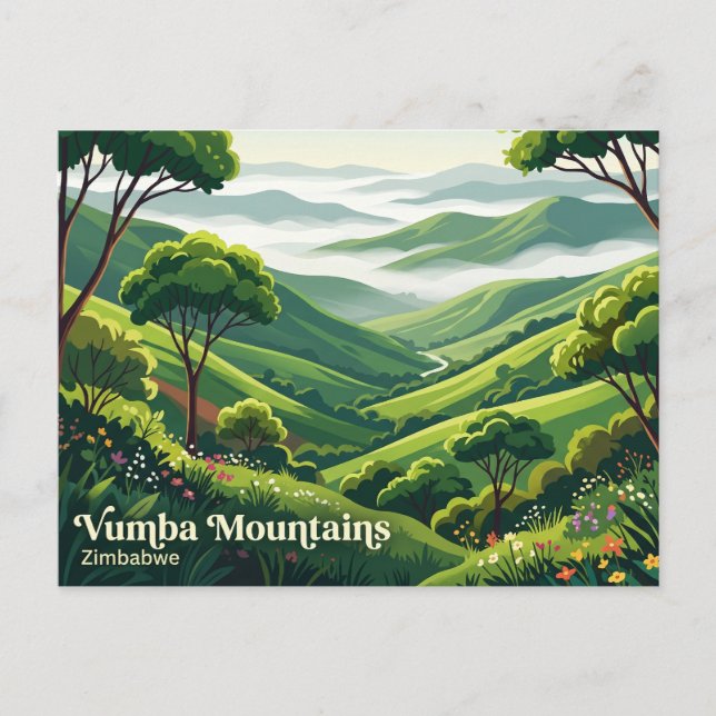 Carte Postale Montagnes Vumba Zimbabwe (Devant)