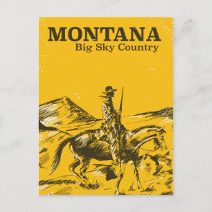 Carte Postale Montana Big sky Pays poster de voyage vintage