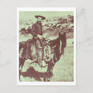 Carte Postale Montana Cowboy, vers 1880 (photo b/w)