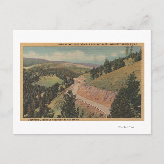 Carte Postale Montana - Harding Way (autoroute no 10) (Devant)