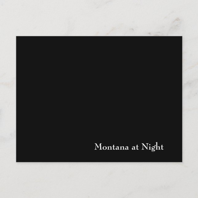 Carte Postale Montana la nuit (Devant)