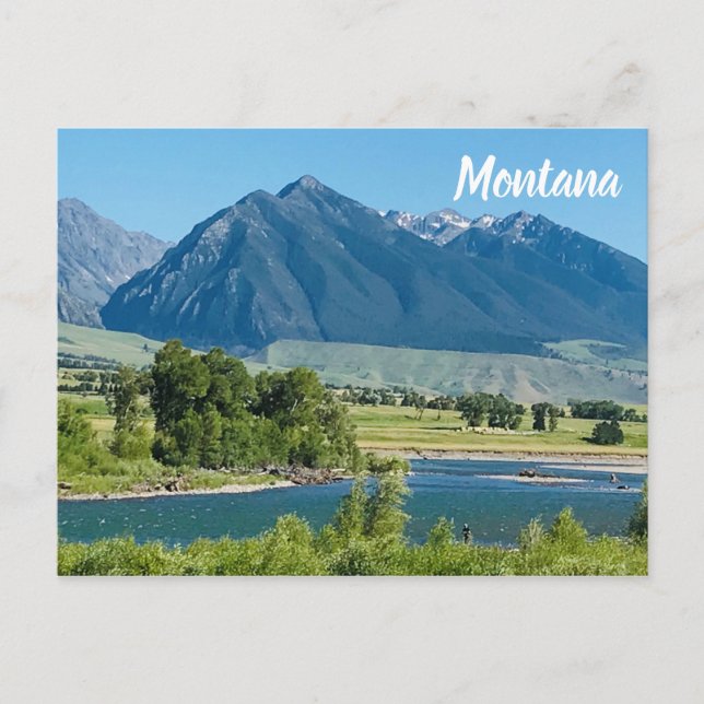 Carte Postale Montana Mountains River Voyage Souvenir (Devant)