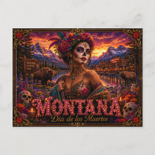 Carte Postale Montana Rétro Día de los Muertos