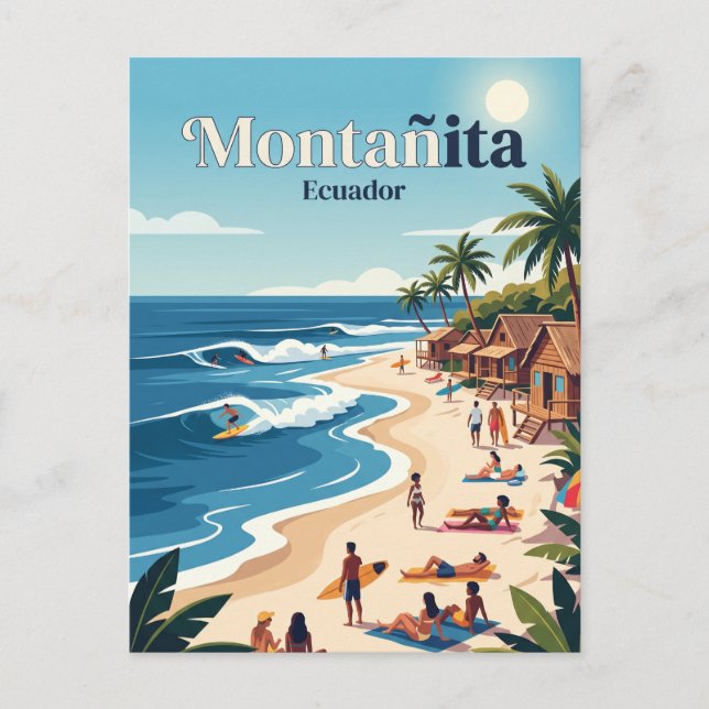 Carte Postale Montañita Équateur (Devant)