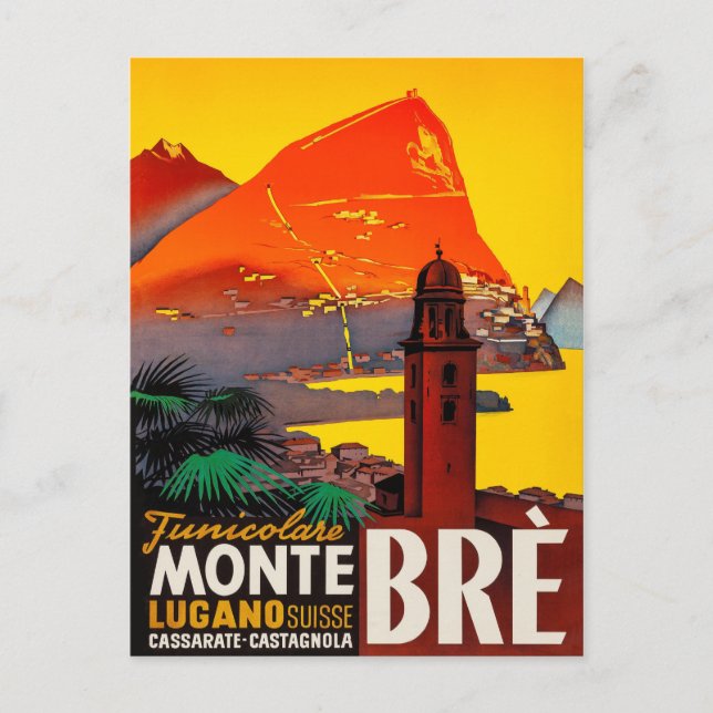 Carte Postale Monte Brè, Lugano, Suisse (Devant)