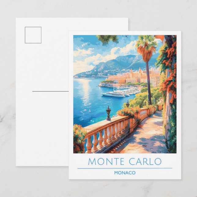 Carte Postale Monte Carlo Monaco Vintage voyage (Devant / Derrière)
