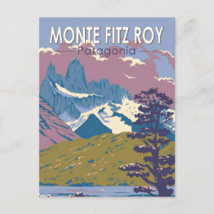 Carte Postale Monte Fitz Roy Patagonia Travel Art Vintage