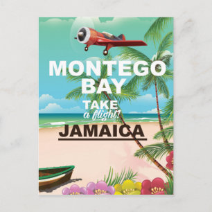Carte Postale Montego Bay Jamaïque affiche de voyage vintage