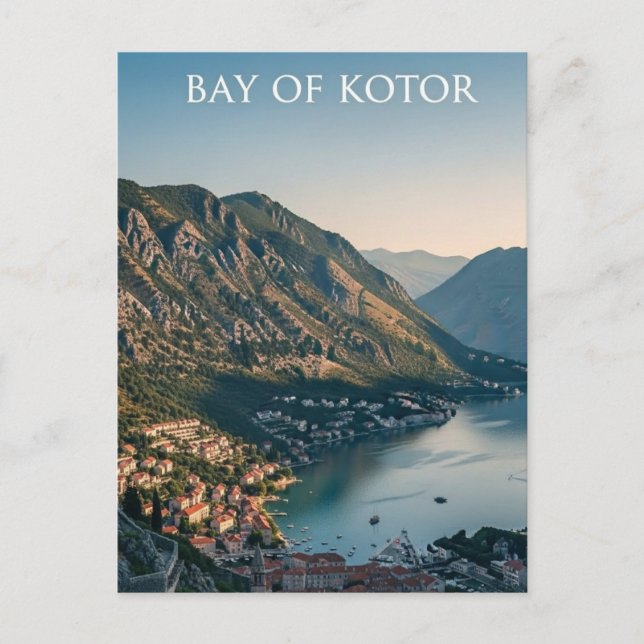 Carte Postale Monténégro Baie de Kotor Voyage (Devant)