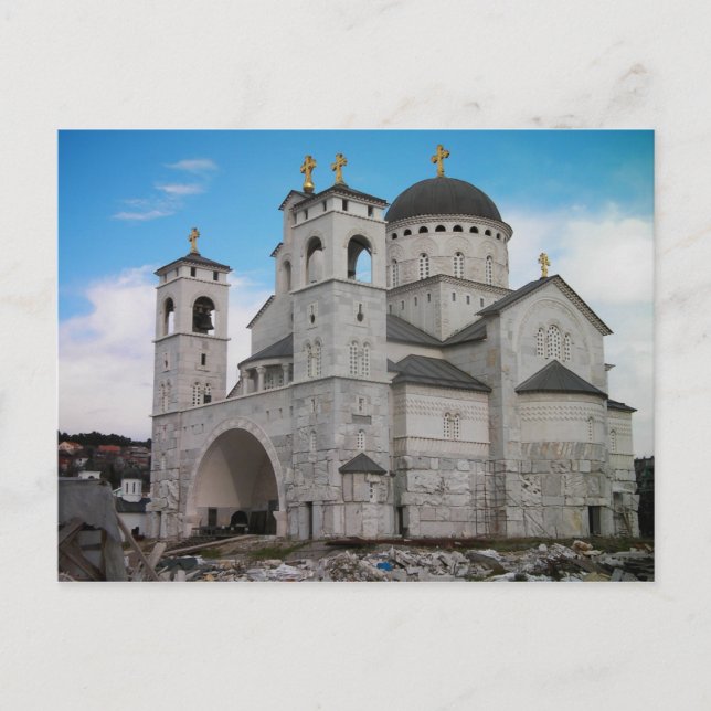 Carte Postale Monténégro - Cathédrale de Podgorica (Devant)