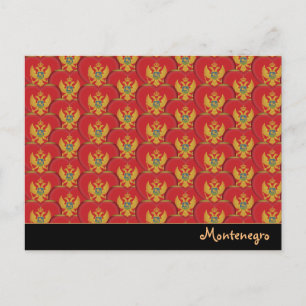 Carte Postale Monténégro Coeurs & Monténégro Drapeau /Monténégro