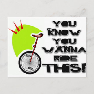 Carte Postale Monter ce monocycle