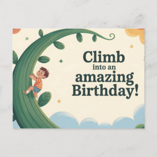 Carte Postale Monter dans un incroyable vœu d'anniversaire
