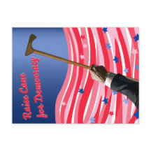 Carte postale Monter la démocratie en canne