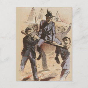 Carte Postale Monter sur le chemin de fer de la guerre civile