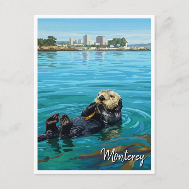 Carte Postale Monterey Bay Sea Otter California Travel (Devant)