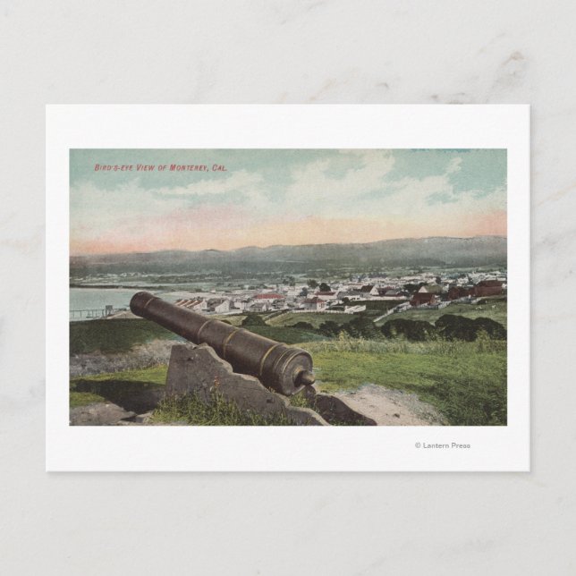 Carte Postale Monterey, CA - Oiseau's Eye View de Monterey (Devant)