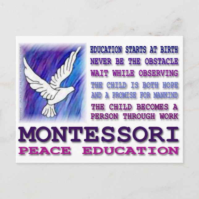 Carte Postale Montessori Dove (Devant)