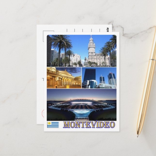 Carte Postale Montevideo Mosaic - Uruguay - (Devant/Arrière en situation)
