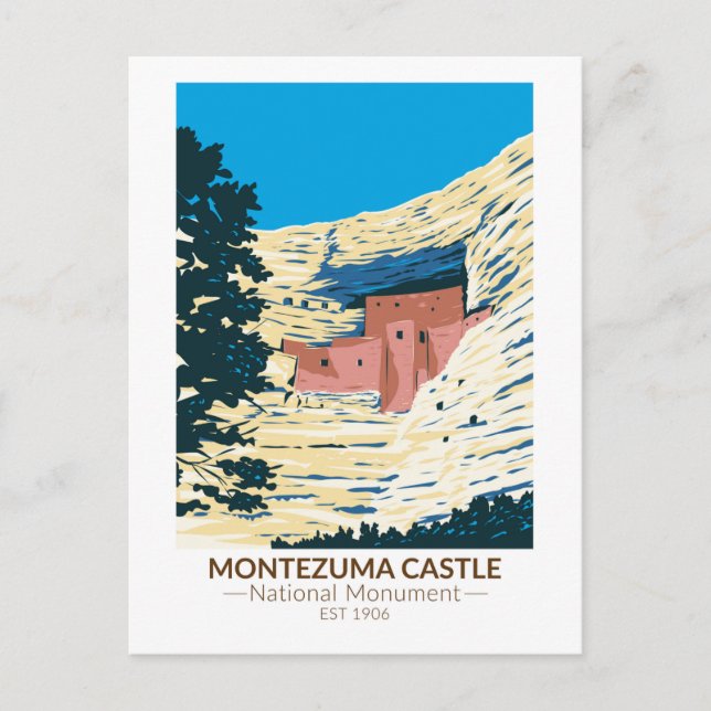 Carte Postale Montezuma Castle National Monument Arizona Vintage (Devant)