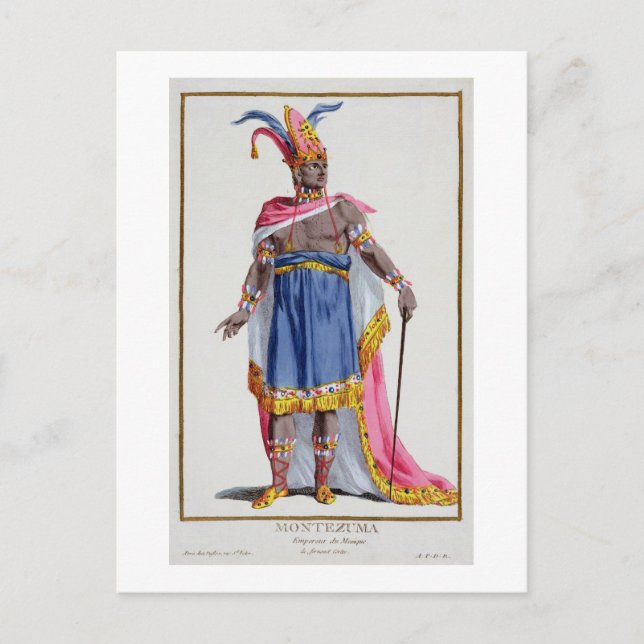 Carte Postale Montezuma, Empereur du Mexique (1466-1520) 1780 (Devant)