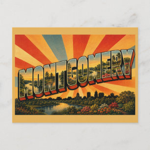 Carte Postale Montgomery Alabama Art Vintage