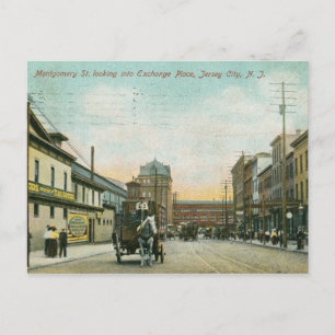 Carte Postale Montgomery St., Jersey City NJ 1908 Vintage