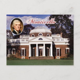 Carte Postale Monticello, Maison de Jefferson, Virginie